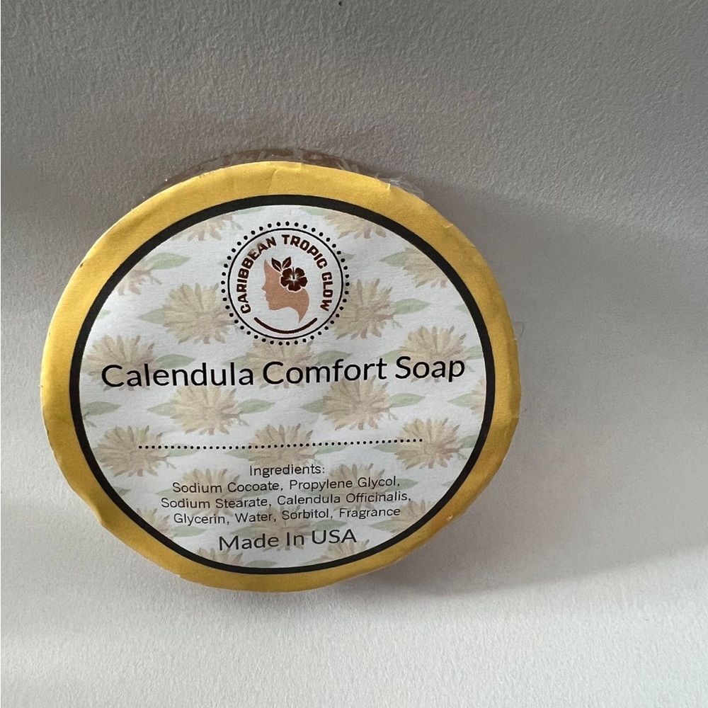 Handcrafted Calendula comfort soap.